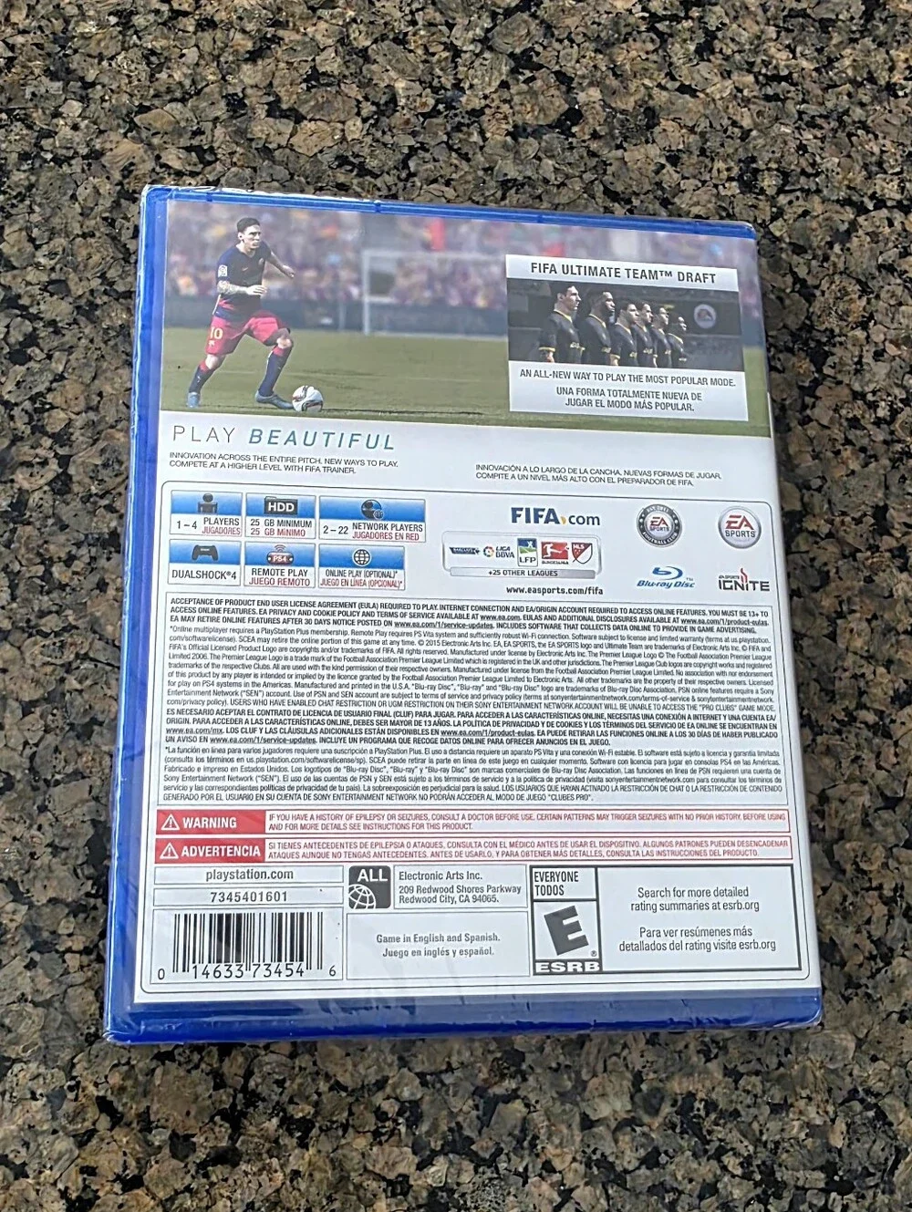 FIFA 16 Playstation 4 Factory Sealed Sony EA Sports soccer football Messi New